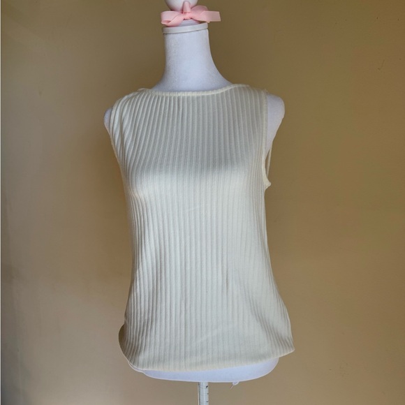 Liverpool Ribbed Cream Top - Picture 3 of 10